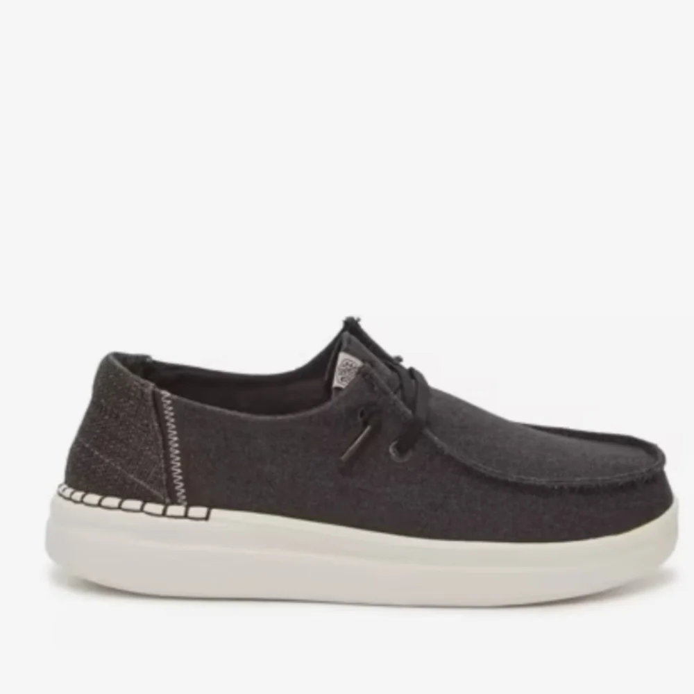 HeyDude Wendy Rise Casual Black Shoes Women's Junior Girls Size 5 NWT Preppy
